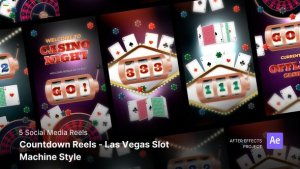 Videohive Social Media Reels - Las Vegas Slot Machine Style After Effects Project Files Elements template preview