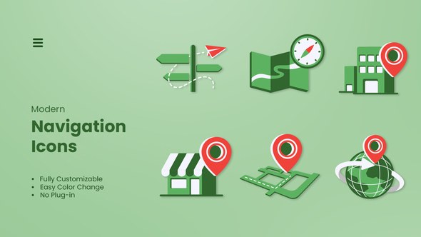 Videohive Location & Navigation Elements template preview