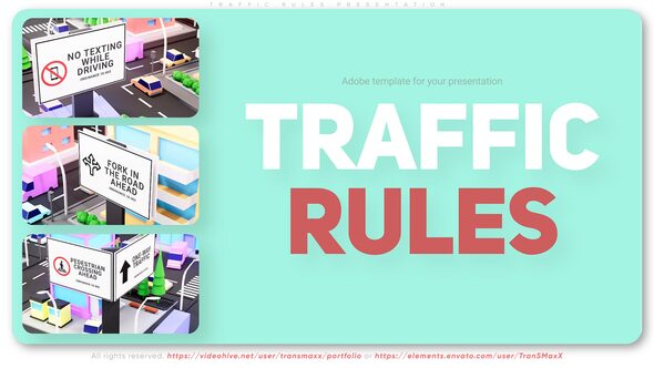 Videohive Traffic Rules Presentation Video Displays template preview