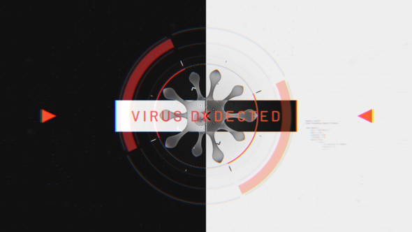 Videohive Virus Glitch Intro Logo Stings template preview