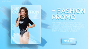Fashion Slides Video Displays template preview