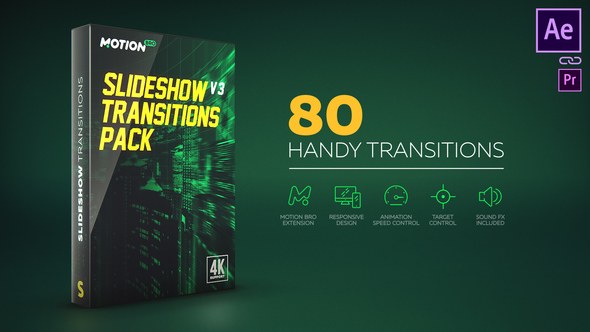 Simple Seamless Transitions Video Displays template preview