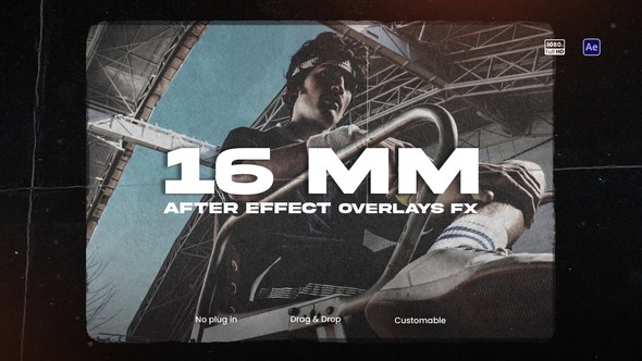 Videohive 16mm Film Overlay Effect 58526634 Elements template preview