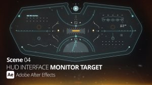 Videohive HUD Interface Monitor Target 04 Ae Infographics template preview