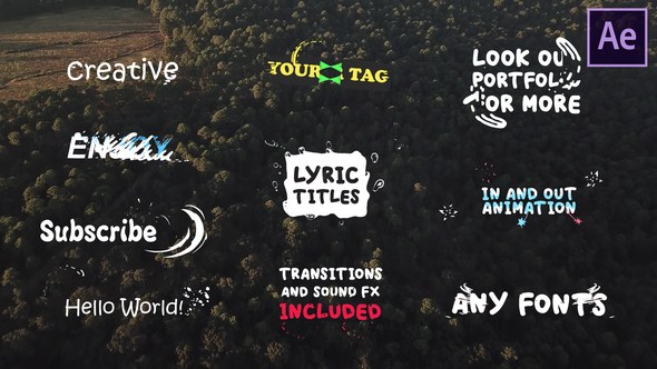 Videohive Lyric Titles | After Effects Template Titles template preview