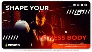 Videohive Sports Fitness Action Promo Video Displays template preview