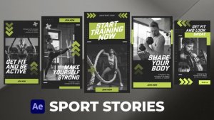 Videohive Sport Stories for After Effects Broadcast-packages template preview