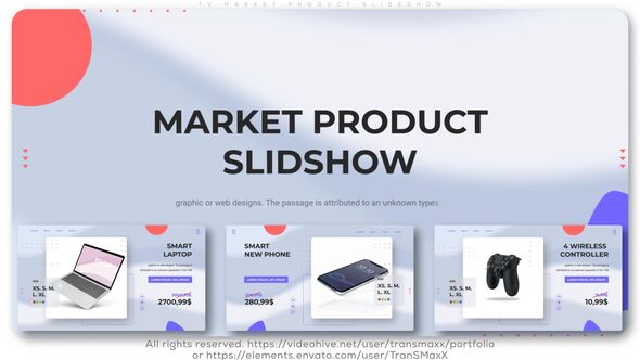 TV Market Product Slideshow Video Displays template preview