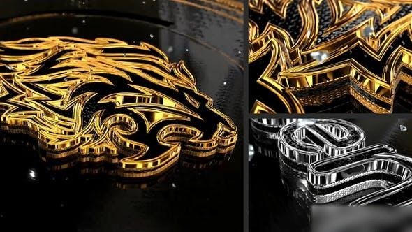 Videohive Gold And Diamonds Logo Stings template preview