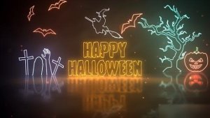 Videohive Halloween Neon Party Opener Openers template preview
