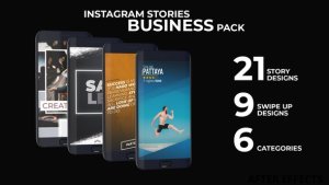 Instagram Stories Business Pack Video Displays template preview