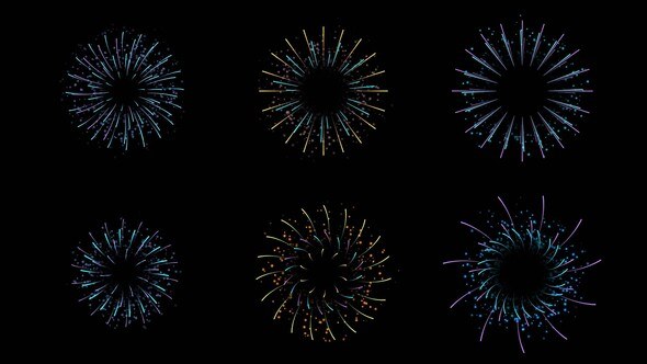 Videohive Animated Fireworks Elements Elements template preview