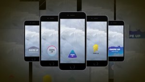 Swipe Up Video Displays template preview