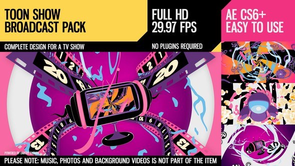 ToonShow (Broadcast Pack) Video Displays template preview