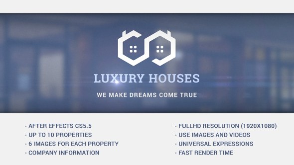 Videohive Luxury Houses - Real Estate Presentation Video Displays template preview
