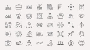 Videohive Management Line Icons 57829015 Elements template preview
