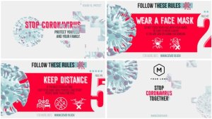 Videohive Coronavirus Stop - Protection Rules Openers template preview