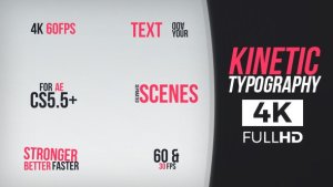 Kinetic Typography 4K Video Displays template preview