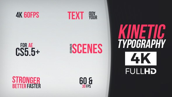 Kinetic Typography 4K Video Displays template preview