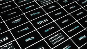 Videohive Kinetic Titles 57828521 Titles template preview