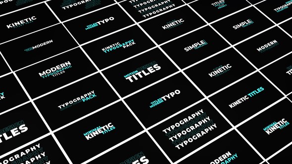 Videohive Kinetic Titles 57828521 Titles template preview