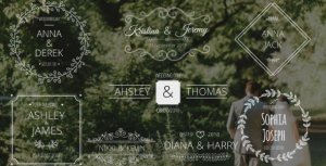 Wedding Names Video Displays template preview