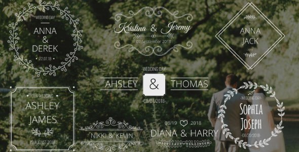 Wedding Names Video Displays template preview