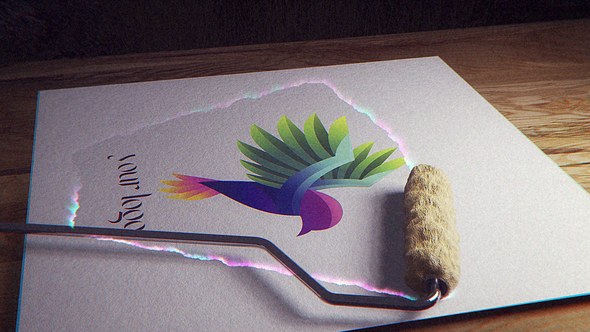 Videohive Paint Roller Logo Reveal Logo Stings template preview