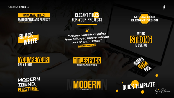 Videohive Creative Titles - AE Titles template preview