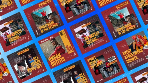 Videohive Lyon Urban Hypebeast Instagram Posts Product Promo template preview