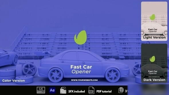 Videohive Fast Car Opener Openers template preview