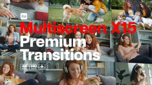 Videohive Premium Transitions Multiscreen X15 Elements template preview