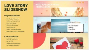 Videohive Love Story Slideshow 23268236 Video Displays template preview