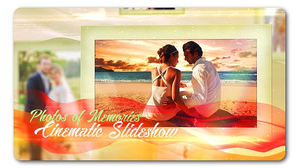 Lovely Slides of Romantic Moments Video Displays template preview