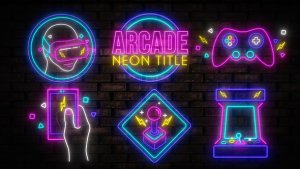 Videohive Neon Arcade Titles Titles template preview