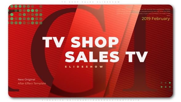 TV Shop Sales Slideshow Video Displays template preview