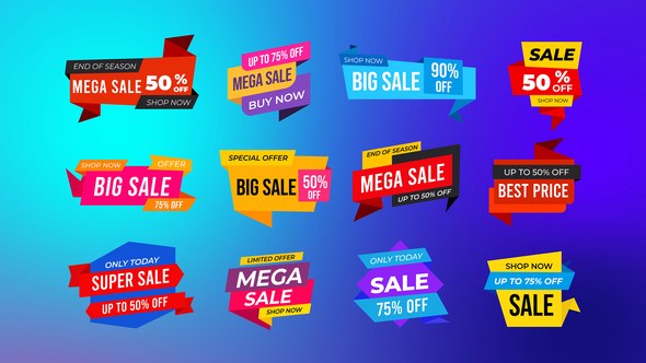 Videohive Sale Promo Banners Elements template preview