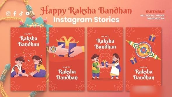 Videohive Happy Raksha Bandhan Instagram Story Elements template preview