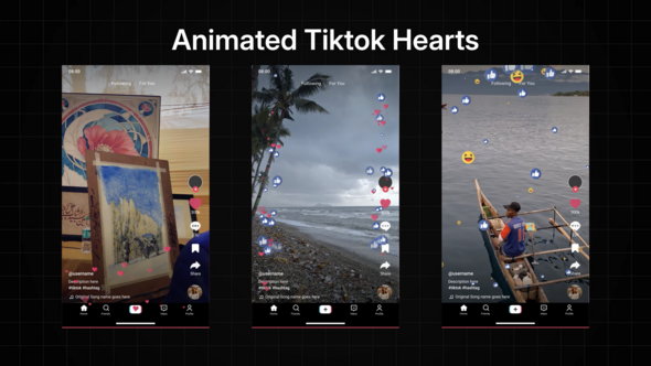 Videohive AnimatedTiktokHearts Elements template preview