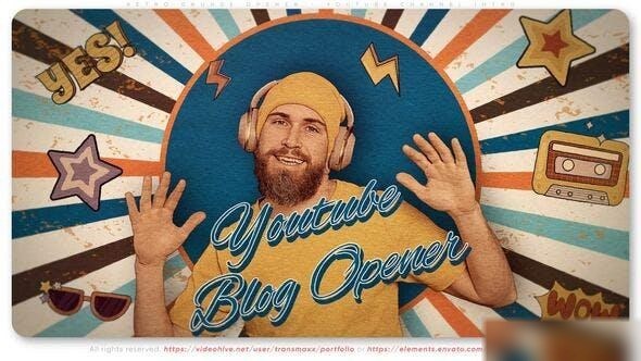 Videohive Retro Grunge Opener - Youtube Channel Intro Openers template preview