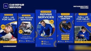 Videohive Car Repair Services Openers template preview