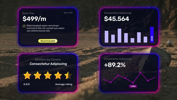 Videohive Gradient Infographics Pack Infographics template preview