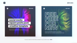 Social Media Posts Pack #2 Video Displays template preview