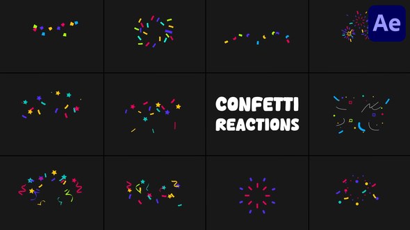 Videohive Confetty Reactions for After Effects Elements template preview