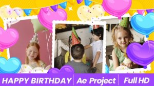 Videohive Happy Birthday 36428923 Video Displays template preview