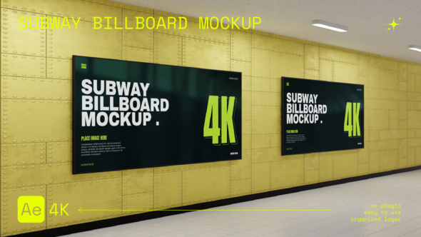 Videohive Subway Billboard Mockup 54991189 Product Promo template preview