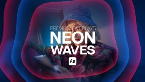 Videohive Premium Overlays Neon Waves Elements template preview
