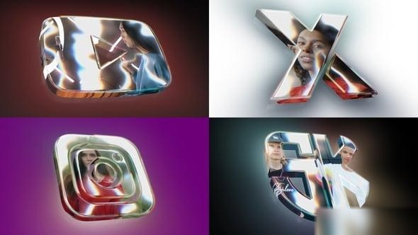 Videohive Glass Video Logo Reveal Logo Stings template preview