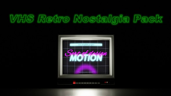 Videohive VHS Retro Nostalgia Pack Titles template preview