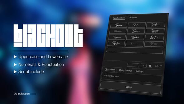 Videohive Animated Typeface - Blackout Titles template preview
